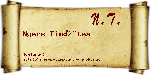 Nyers Timótea névjegykártya